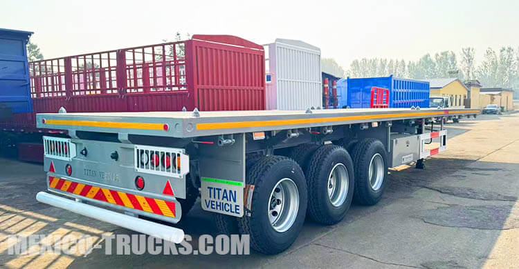 40 Ft 3 Axle Container Flatbed Semi Trailer for Sale in Veracruz Mexico