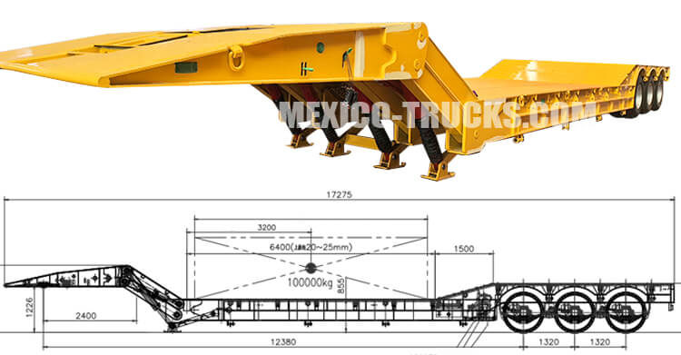 3 Axle Folding Gooseneck Trailer for Sale in Mexico