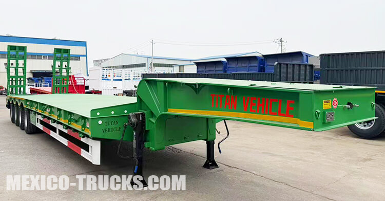 3 Axle Lowbed Truck Trailer for Sale in Mexico