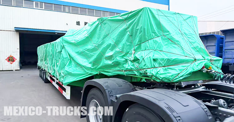 3 Axle Lowbed Truck Trailer for Sale in Mexico