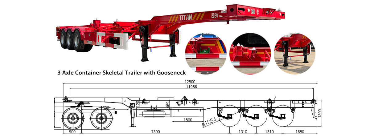 40 ft shipping container chassis trailer for sale in Mexico | 40 ft shipping container trailer for sale in Mexico