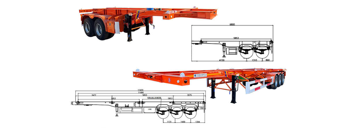 40 ft shipping container chassis trailer for sale in Mexico | 40 ft shipping container trailer for sale in Mexico