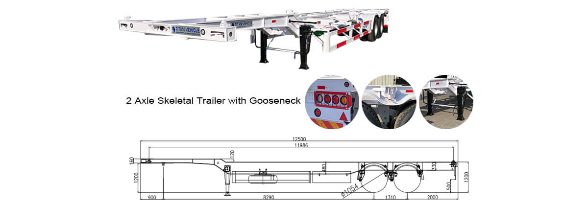 40 ft shipping container chassis trailer for sale in Mexico | 40 ft shipping container trailer for sale in Mexico
