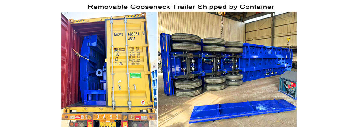 60 Ton 80 Ton Removable Gooseneck Trailer for Sale in Mexico