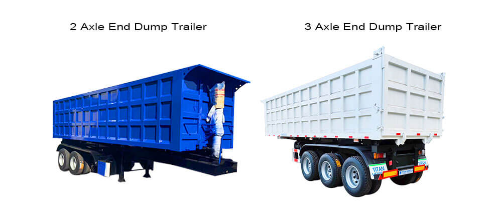 3 Axle 4 Axle End Dump for Sale | End Dump Trailer for Sale in Mexico