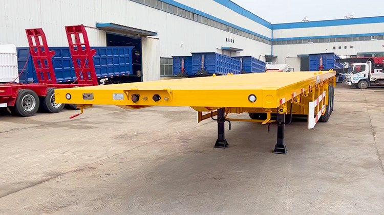 Flatbed Trailer Design |3 Axle 40ft Flat Bed Trailer for Sale Price in Mexico