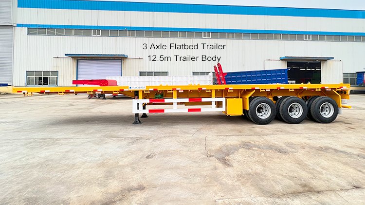 Flatbed Trailer Design |3 Axle 40ft Flat Bed Trailer for Sale Price in Mexico