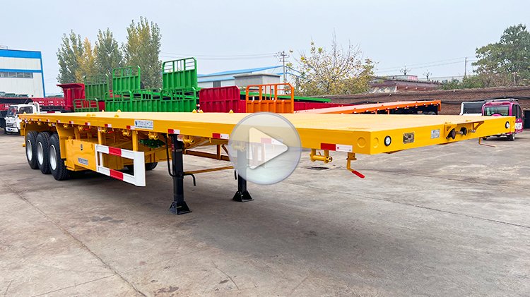 Flatbed Trailer Design |3 Axle 40ft Flat Bed Trailer for Sale Price in Mexico
