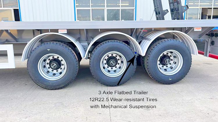 Flatbed Trailer 3 Axle - Flatbed Truck Trailer for Sale in Mexico