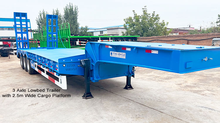 60 Ton 3 Axle Low Bed Trailer Truck - Low Bed Truck for Sale in Mexico