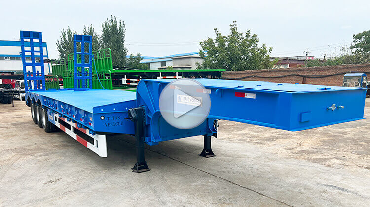 60 Ton 3 Axle Low Bed Trailer Truck - Low Bed Truck for Sale in Mexico