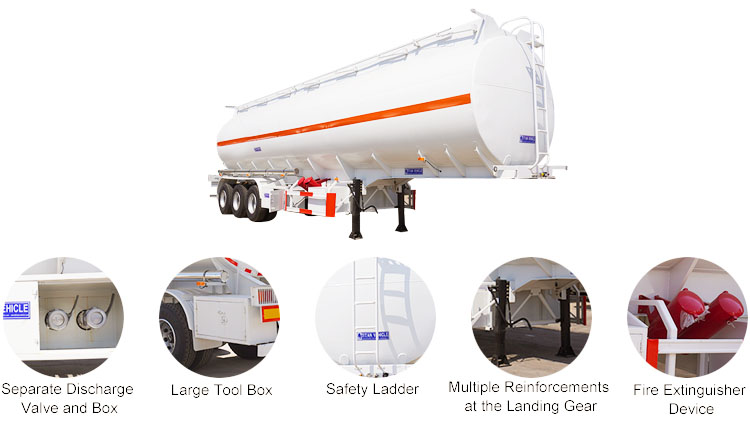 45m³ 3 Compartments Fuel Tanker Semi Trailer - 3 Axle Fuel Tanker for Sale in Mexico