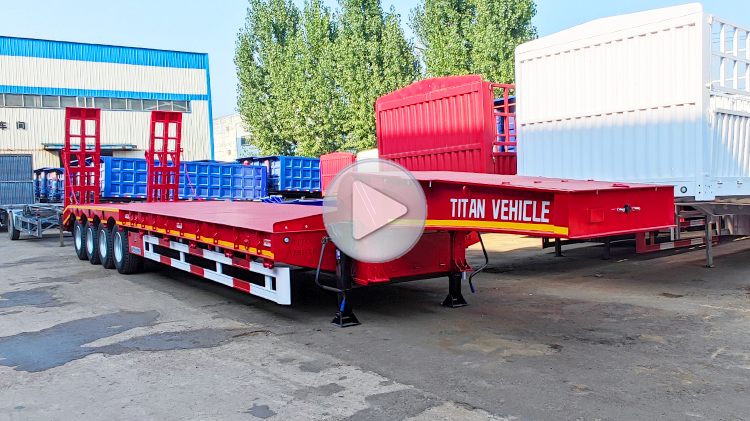 4 Axle 100 Ton Lowbed Trailer for Sale in Mexico