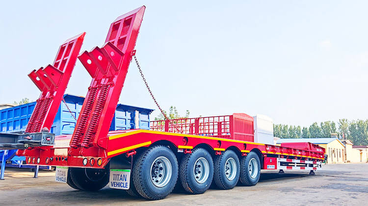 4 Axle 100 Ton Lowbed Trailer for Sale in Mexico