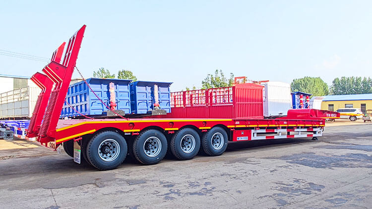 4 Axle 100 Ton Lowbed Trailer for Sale in Mexico