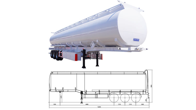 50m³ 5 Compartments 3 Axle Petrol Tanker for Sale Price in Mexico