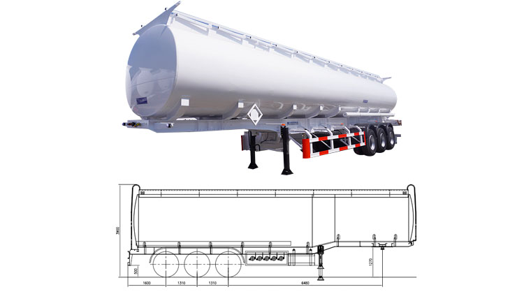 50cbm 5 Compartments Diesel Tanker for Sale Price in Mexico