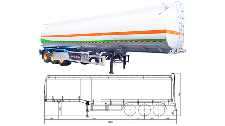 3 Axle Semi Trailer Fuel Tanker - Diesel Fuel Trailer for Sale in Mexico