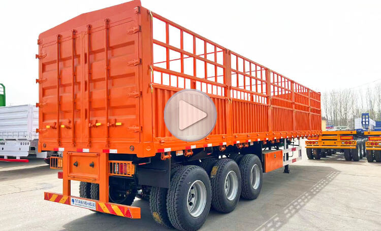 3 Axle Stake Trailer - Animal Transport Fence Semi Trailer for Sale in Mexico