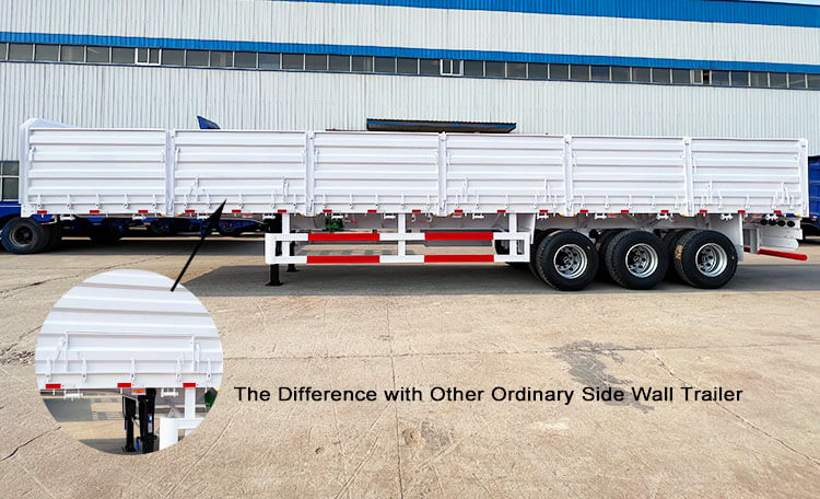 3 Axle Side Wall Trailer - Grain Trailer for Sale in Mexico