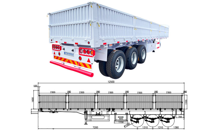 3 Axle Platform Semi Trailer - High Side Cargo Semi Trailer for Sale in Mexico