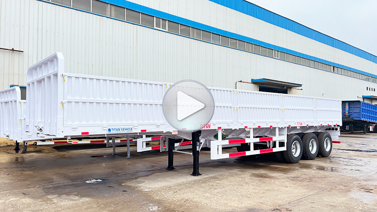 3 Axle Platform Semi Trailer - High Side Cargo Semi Trailer for Sale in Mexico