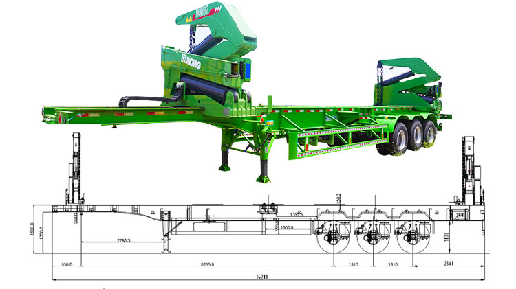 20 Ft 40 Ft Side Lift Trailer - Side Lifter Trailer for Sale in Mexico