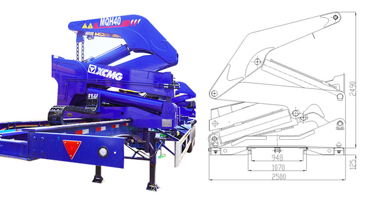 Swing Lift Trailer - 40 Ft Container Side Loader Trailer for Sale in Mexico