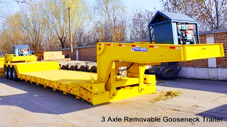 Custom 3 Axle 60 Ton Lowboy Trailer for Sale in Mexico