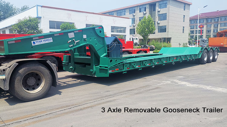 3 Axle Excavator Lowboy Semi Trailer for Sale in Mexico