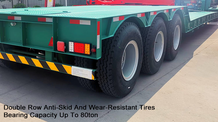 3 Axle Excavator Lowboy Semi Trailer for Sale in Mexico