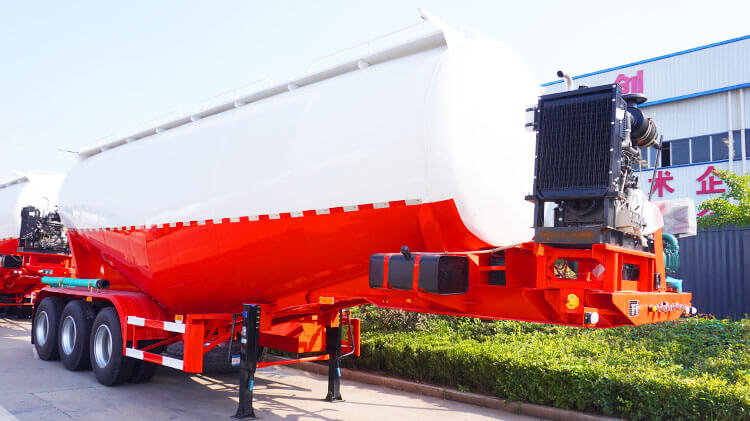 3 Axle 35 CBM Cement Bulker Price | Cement Tanker Truck Trailer for Sale in Mexico