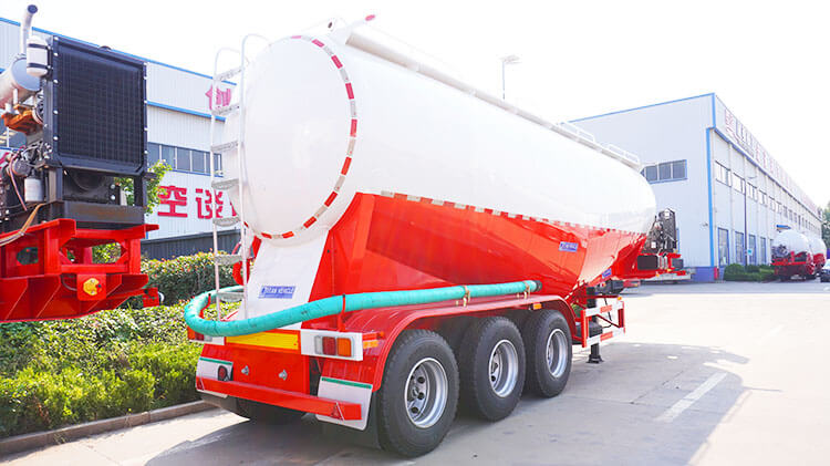 3 Axle 35 CBM Cement Bulker Price | Cement Tanker Truck Trailer for Sale in Mexico