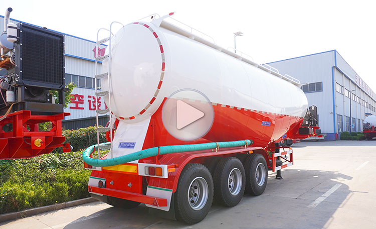 3 Axle 35 CBM Cement Bulker Price | Cement Tanker Truck Trailer for Sale in Mexico