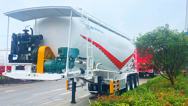 3 Axle 45 CBM Bulk Truck Transporter | Silo Trailer for Sale in Mexico