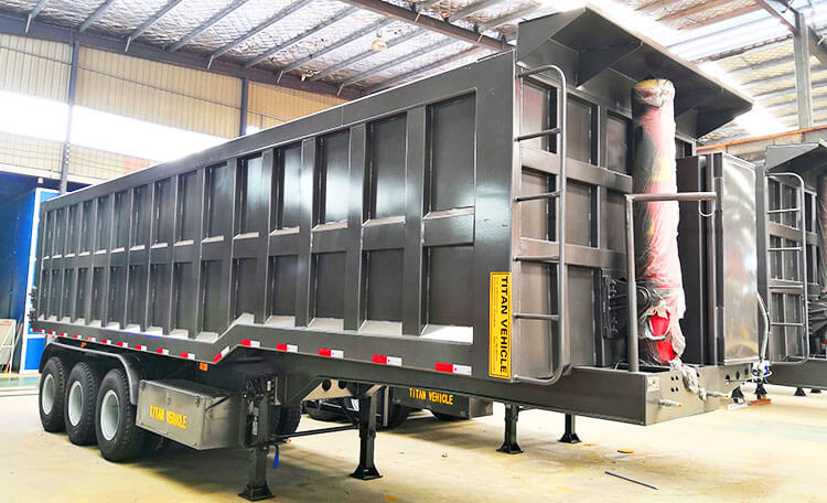 3 Axle 50 Ton 60 Ton Dump Semi Trailer - End Dump for Sale in Mexico