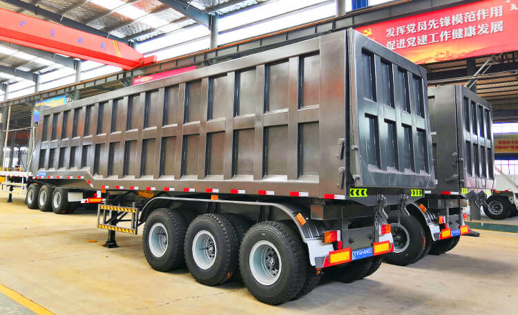 3 Axle 50 Ton 60 Ton Dump Semi Trailer - End Dump for Sale in Mexico