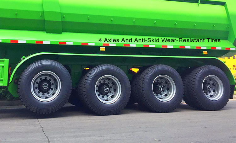 Tipper Semi Trailer - 4 Axle 60 Ton Tip Tralier for Sale in Mexico