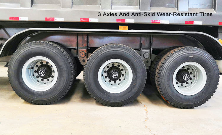3 Axle 50 Ton 60 Ton Dump Semi Trailer - End Dump for Sale in Mexico