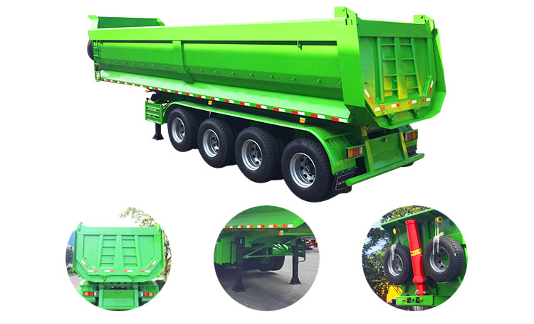 Tipper Semi Trailer - 4 Axle 60 Ton Tip Tralier for Sale in Mexico
