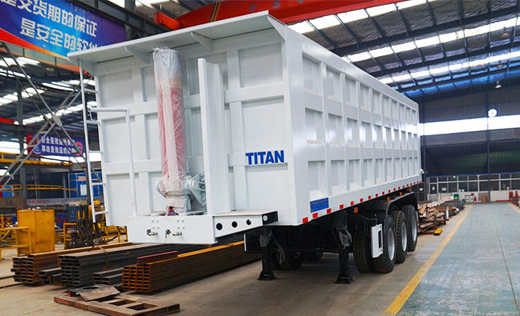 3 Axle 35 CBM Dump Truck Trailer - End Dump Trailer for Sale in Mexico