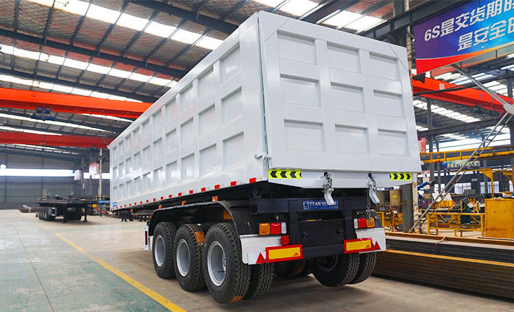 3 Axle 35 CBM Dump Truck Trailer - End Dump Trailer for Sale in Mexico