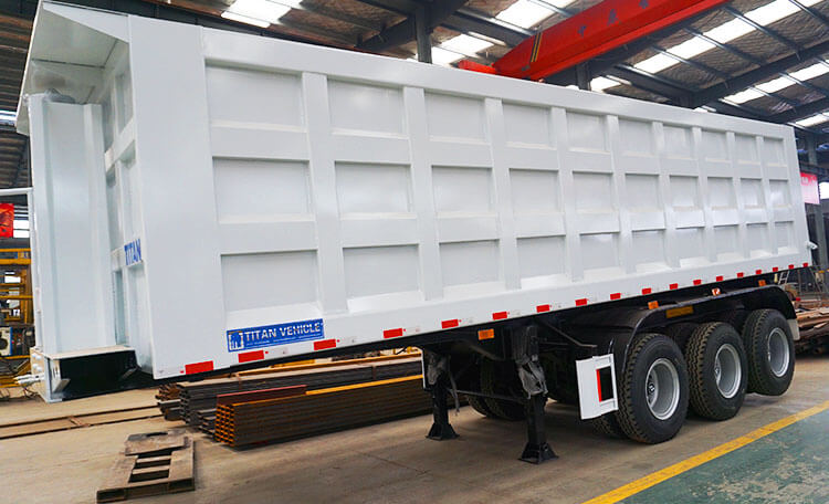 3 Axle 35 CBM Dump Truck Trailer - End Dump Trailer for Sale in Mexico