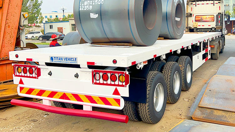 Flatbed Container Traile - 3 Axle Flatbed Semi Trailer for Sale in Mexico