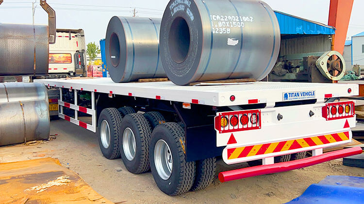 Flatbed Container Traile - 3 Axle Flatbed Semi Trailer for Sale in Mexico