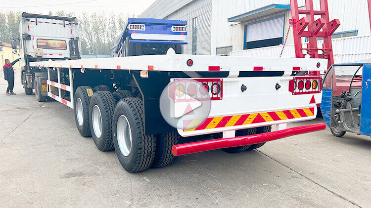 Flatbed Container Traile - 3 Axle Flatbed Semi Trailer for Sale in Mexico