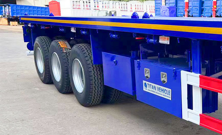 Flat Bed Semi Trailer - 3 Axle Flatbed Tractor Trailer for Sale in Mexico