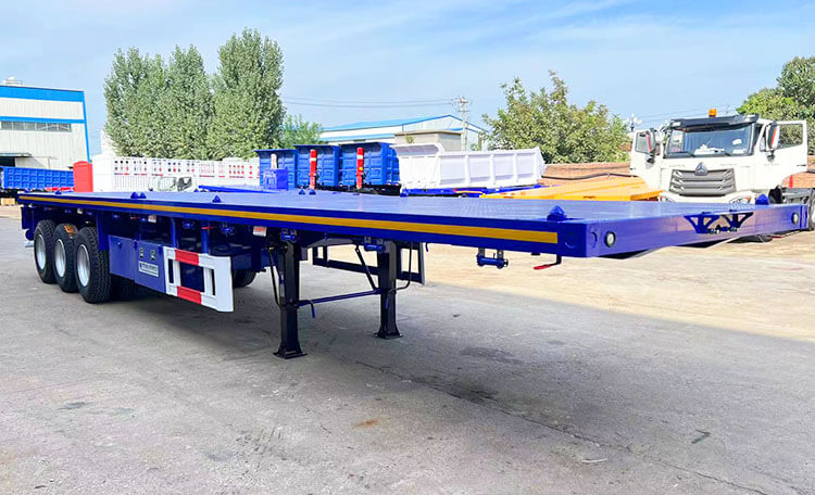 Flat Bed Semi Trailer - 3 Axle Flatbed Tractor Trailer for Sale in Mexico