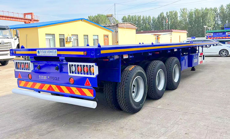 Flat Bed Semi Trailer - 3 Axle Flatbed Tractor Trailer for Sale in Mexico