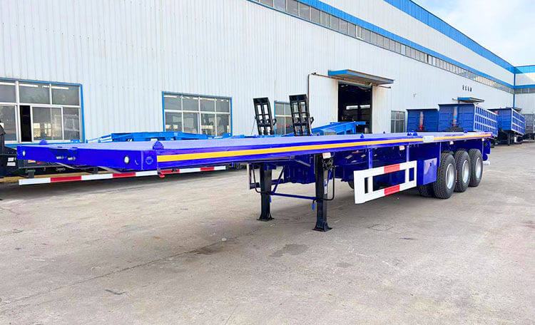 Flat Bed Semi Trailer - 3 Axle Flatbed Tractor Trailer for Sale in Mexico